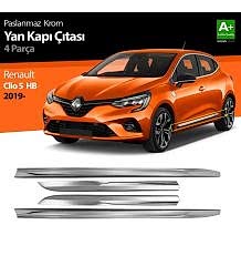 Renault Clio Uyumlu 5 Yan Kapı Çıtası -2019 Paslanmaz Çelik Parça