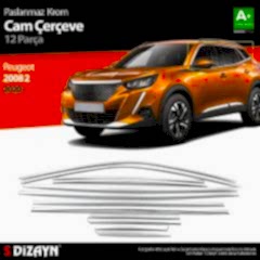 Peugeot 2008 Uyumlu 2 Krom Cam Çerçevesi 12 Parça 2020 Üzeri