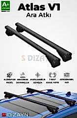 S-Dizayn Mazda CX-5 S-Bar Atlas V1 Ara Atkı Tavan Taşıyıcı Barı Siyah 130 Cm 2012-2016 A+ Kalite