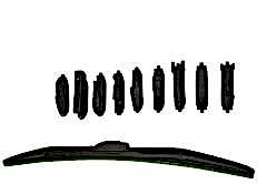 10 aparatlı hibrit silecek kilitli model 55 cm / CASI10-55