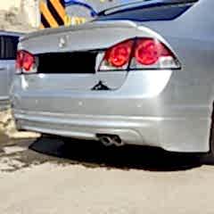 Honda Civic Uyumlu Arka Tampon Eki Mugen Model 2006-2012 Boyalı Parça
