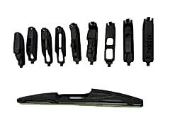 9 aparatlı hibrit arka silecek kilitli model 25 cm / CASI9-25