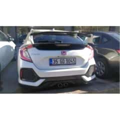 Honda Civic Uyumlu Fc5 2016-2020 Arka Logo Kırmızı