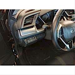 Honda Civic Uyumlu Fc5 2016-2021 Kontrol Panel Kaplama- Karbon