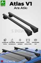 S-Dizayn Opel Frontera Sport S-Bar Atlas V1 Ara Atkı Tavan Taşıyıcı Barı Siyah 130 Cm 1992-1998 A+ Kalite