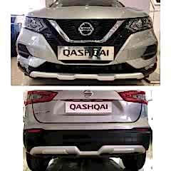 Nissan Qashqai Uyumlu -2018 Ön Difüzör & Arka Difüzör (Fiber)