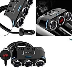 3'lü çakmak soketi 12V-24V 10A / ICCA114