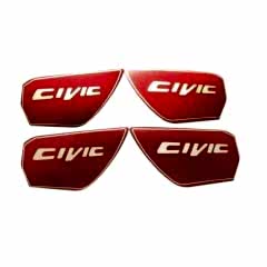 Honda Civic Uyumlu Fc5 2016-2021 İç Kapı Kolu İç Kaplama Kırmızı