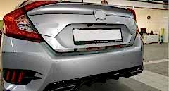 Honda Civic Uyumlu Fc5 2016-2020 Bagaj Kapağı Alt Krom Çıtası