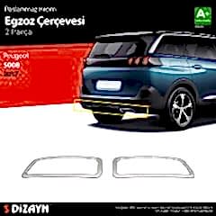 S-Dizayn Peugeot 5008 Krom Egzoz Çıkışı 2 Prç. 2017 Üzeri