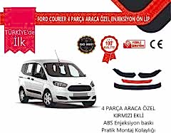Ford Courier 2018-2023 4 Parça Ön Lip Kırmızı