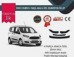 Ford Courier 2018-2023 4 Parça Ön Lip Siyah