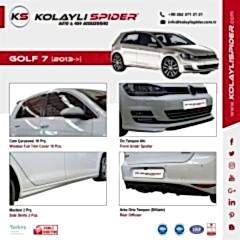 VW Golf 7 Ön Tampon Altı (Dil mod) Fiber 2013 ve Sonrası