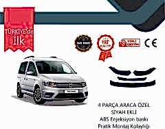Vw Caddy 2016 Sonrası 4 Parça Ön Lip Siyah