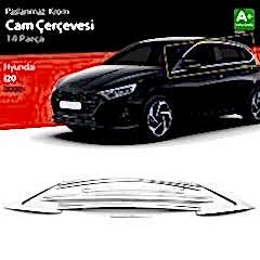 Hyundai İ20 Uyumlu Krom Cam Çerçevesi 14 Parça. 2020 Üzeri