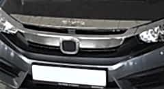 Honda Civic Uyumlu Fc5-Fk7 2016-2020 Ön Panjur Üst Kaplama Nikelaj