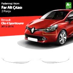 Renault Clio Uyumlu 4 Sport Tourer Krom Far Alt Çıtası 2 Parça. 2012-2016