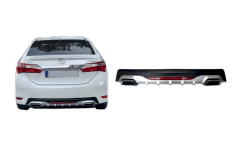 Toyota Uyumlu Corolla 2013-2018 AMG Çift Çıkış Reflektörlü Difüzör
