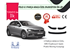 Vw Uyumlu Polo 2017-2021 3 Parça Siyah Ön Lip