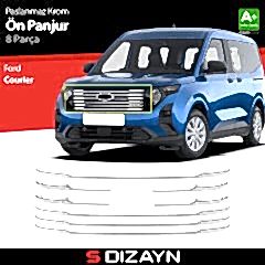 S-Dizayn Ford Courier Krom Ön Panjur 8 Prç. 2023 Üzeri A+ Kalite