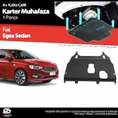 S-Dizayn Fiat Egea HB Çelik Karter Muhafaza Koruma 2015 Üzeri A+ Kalite
