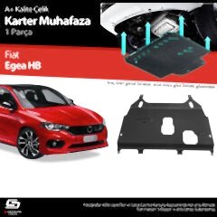 S-Dizayn Fiat Egea Sedan Çelik Karter Muhafaza Koruma 2015 Üzeri A+ Kalite