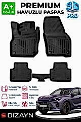 S-Dizayn Cupra Terramar 3D Pro Havuzlu Paspas 2024 Üzeri A+ Kalite