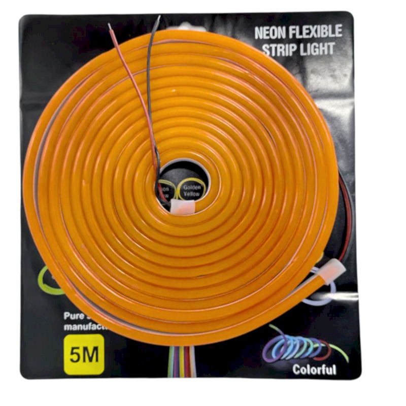 Neon şerit led 24v 8x16 mm 5 metre kesilebilir bağlantı aparatlı turuncu  / LAAM436