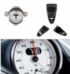 Porsche 718 Uyumlu 2016+ Siyah Bakalit Ve Beyaz Chrono Takım