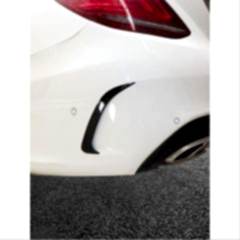 Mercedes W205 Uyumlu 2015-2020 Arka Tampon Bıçakları (Piano Black)