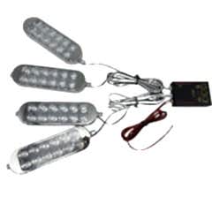 Çakar lamba 4'lü set kumandalı kırmızı-mavi 12-50v / LAPA213