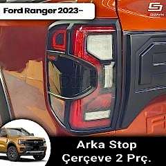 S-Dizayn Ford Ranger 4 ABS Plastik Arka Stop Çerçevesi 2 Prç. 2023 Üzeri A+ Kalite