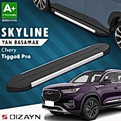 S-Dizayn Chery Tiggo8 Pro Skyline Aluminyum Yan Basamak 183 Cm 2022 Üzeri A+ Kalite