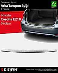 S-Dizayn Toyota Corolla Krom Arka Tampon Eşiği 2019 Üzeri