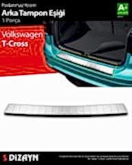 S-Dizayn VW T-Cross Krom Arka Tampon Eşiği 2019 Üzeri