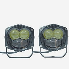 Offroad sis lambası sarı-beyaz  set siyah çerçeve 7.3 x 6.8 x 6.8 cm 12-30v /  LASS369