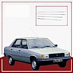 Renault Uyumlu R9 Broadway 1984 - 2000 Krom Cam Çıtası