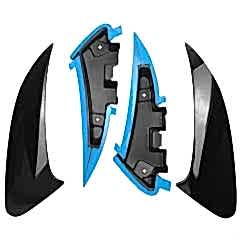 Mercedes W118 Uyumlu Cla 2019+ Arka Tampon Bıçakları - 2 Parça - Piano Black