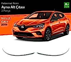 Renault Clio Uyumlu 5 Krom Ayna Alt Çıtası 2 Parça. 2019 Ve Üzeri
