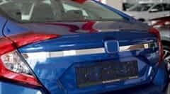 Honda Civic Uyumlu Fc5 2016-2020 Bagaj Üst Nikelaj Kaplama Dar