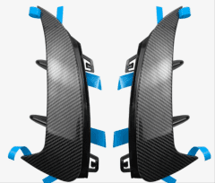 Mercedes W177 Uyumlu A Serisi 2019+ Sedan Arka Tampon Bıçakları - 2 Parça - Karbon