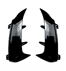 Mercedes A serisi W177 Sedan 2019 Sonrası Arka Tampon Bıçakları - 2 Parça - Piano Black