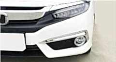 Honda Civic Uyumlu Fc5 2016-2020 Ön Sis Halka Kaplama - Krom