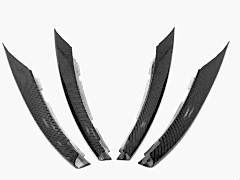 Mercedes W177 Uyumlu A Serisi 2019+ Ön Tampon Bıçakları - 4 Parça - Karbon