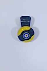 Sarı-Siyah Dönebilen Vites Topuzu Nazar Boncuğu Stickerlı