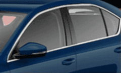 Skoda Uyumlu Octavia A7 2013-2019 Cam Çerçevesi Paslanmaz Çelik