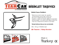 Bisiklet Taşıyıcı Bagajı 2 Bisiklet Kapasiteli
