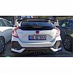 Honda Civic Uyumlu Fc5 2016-2020 Arka Logo Smoke