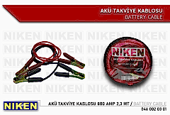 Niken Akü Takviye Kablosu 800 Amp 2,3 MT