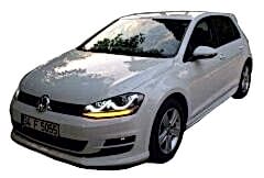 Volkswagen Golf Uyumlu 7 (2012-2019) Aerodinamik Yan Marşpiyel Seti (Plastik) LA7N Boya kodlu